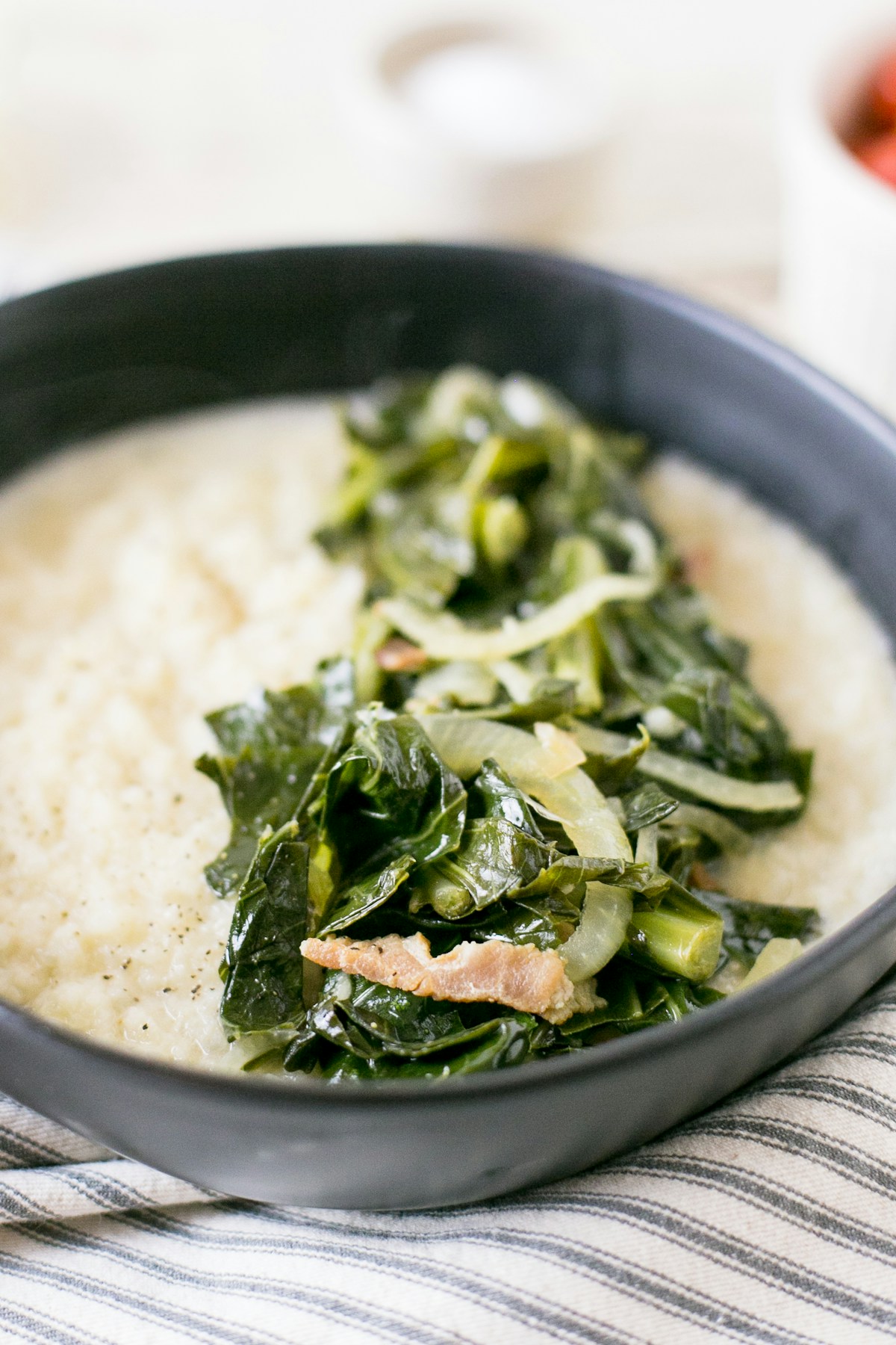 Creamy Garlic Parmesan Quinoa with Spinach